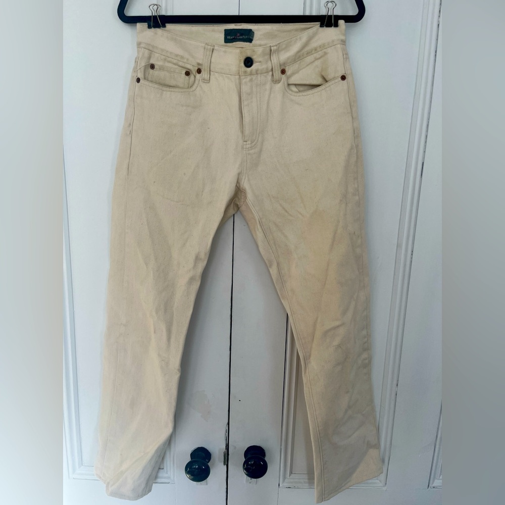 Unisex L.L Bean cream colored pants